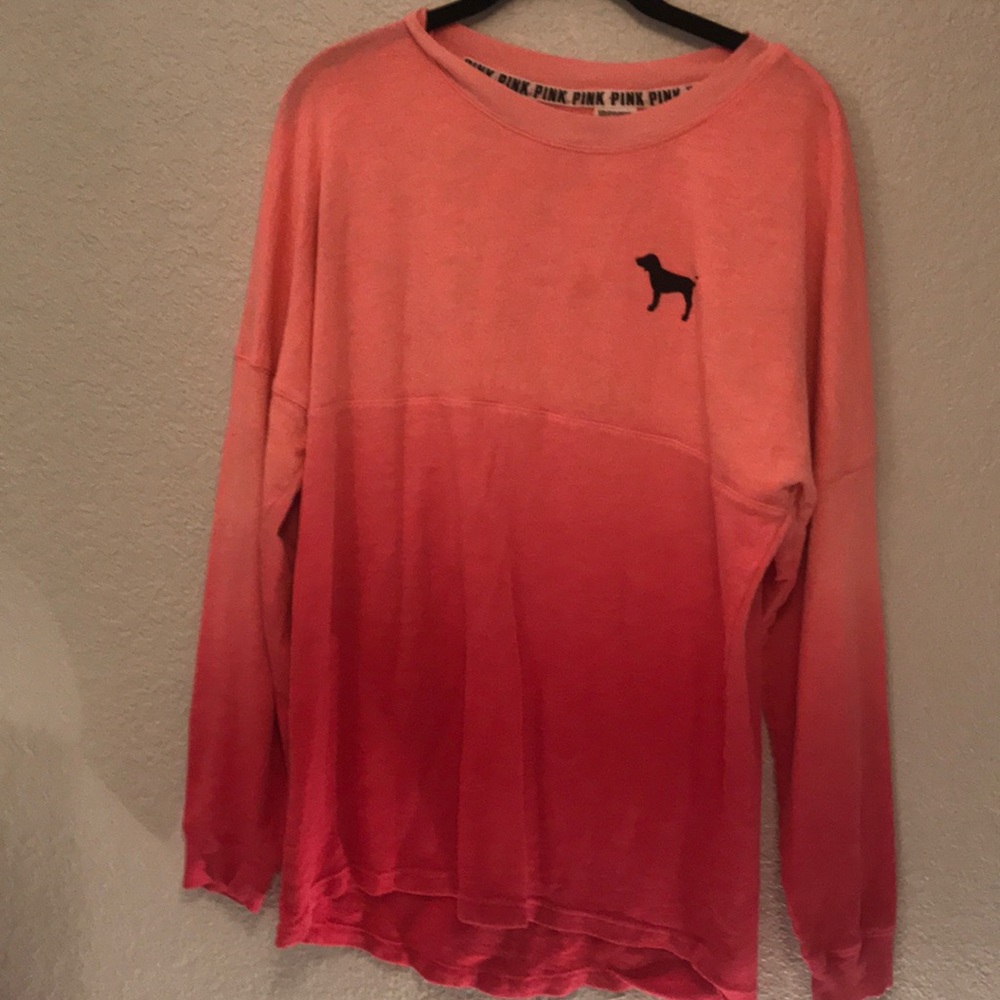 Pink ombré crew neck